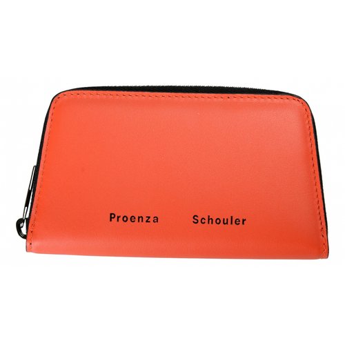 Pre-owned Proenza Schouler Leather Wallet In Orange