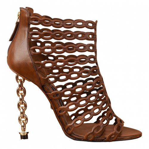 Pre-owned Tom Ford Leather Sandals In Brown