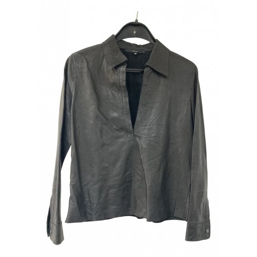 Pre-owned Gucci Patent Leather Shirt In Black