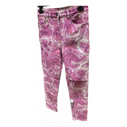 Pre-owned Etro Slim Jeans In Pink
