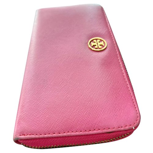 Pre-owned Tory Burch Leather Wallet In Pink