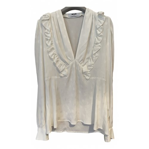 Pre-owned Msgm Blouse In White