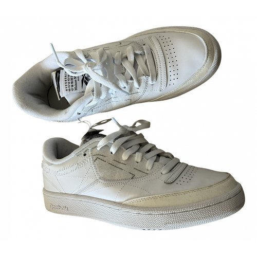 Pre-owned Maison Margiela X Reebok Cloth Trainers In White