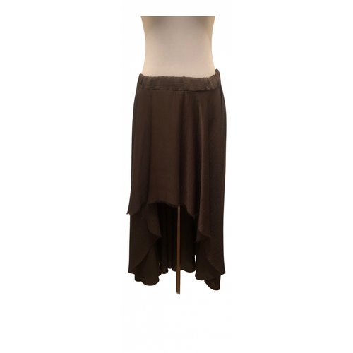 Pre-owned Enza Costa Maxi Skirt In Khaki