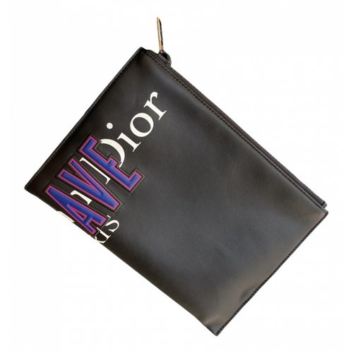 Pre-owned Dior Leather Weekend Bag In Black