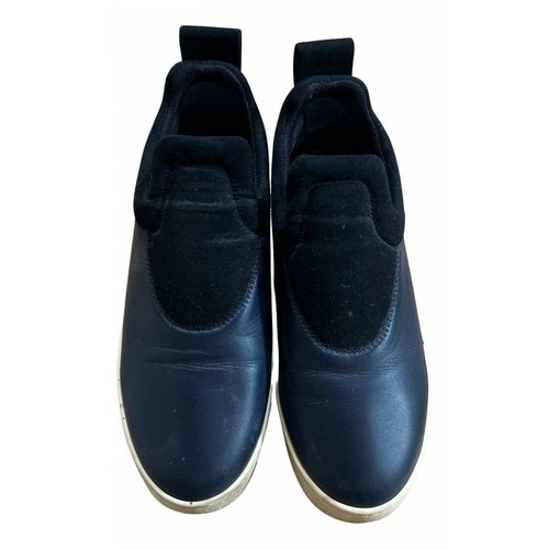 Pre-owned Celine Leather Trainers In Navy