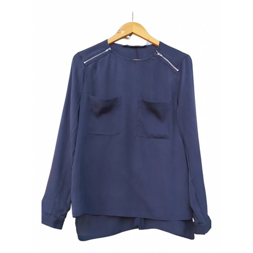 Pre-owned Tiger Of Sweden Silk Blouse In Navy