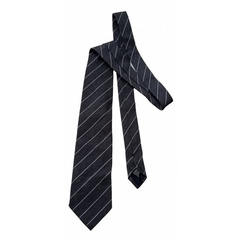 Pre-owned Etro Silk Tie In Grey