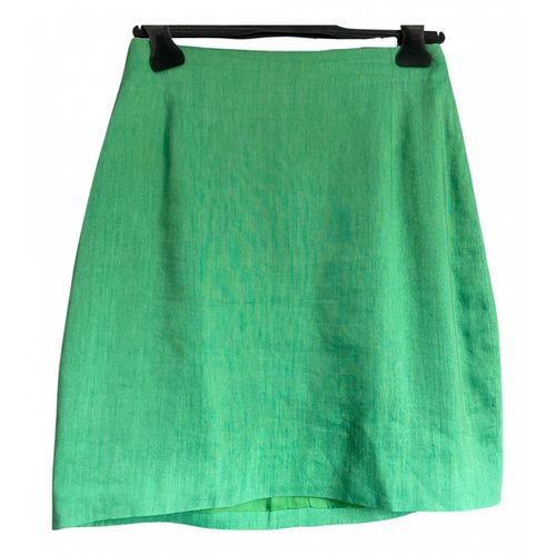 Pre-owned Versace Silk Mid-length Skirt In Green