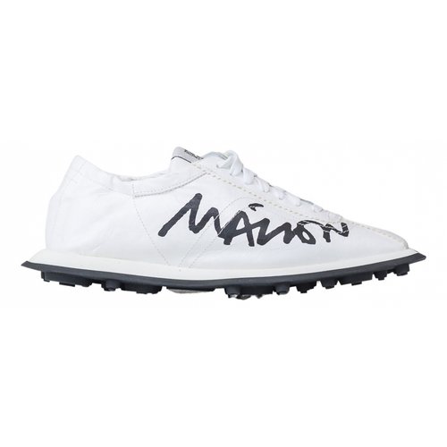 Pre-owned Mm6 Maison Margiela Leather Trainers In White