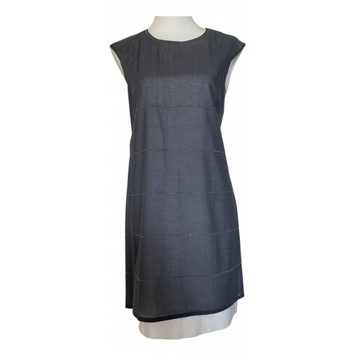 Pre-owned Peserico Mid-length Dress In Grey