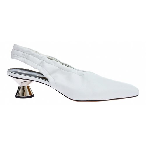 Pre-owned Proenza Schouler Leather Mules In White