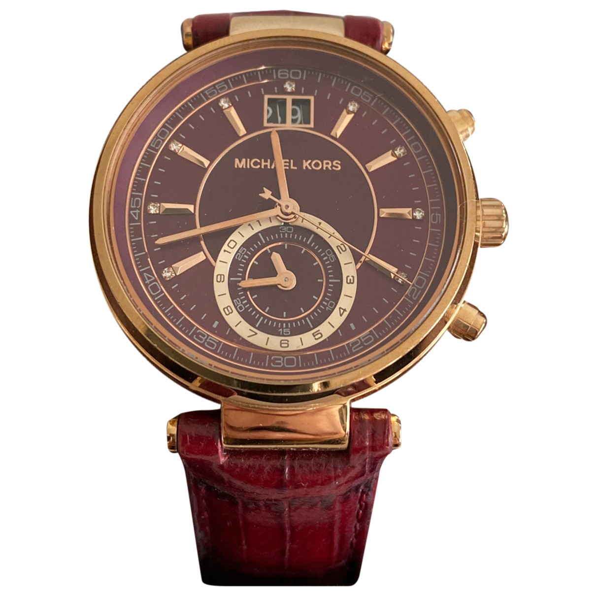Michael Kors Watch In Burgundy | ModeSens