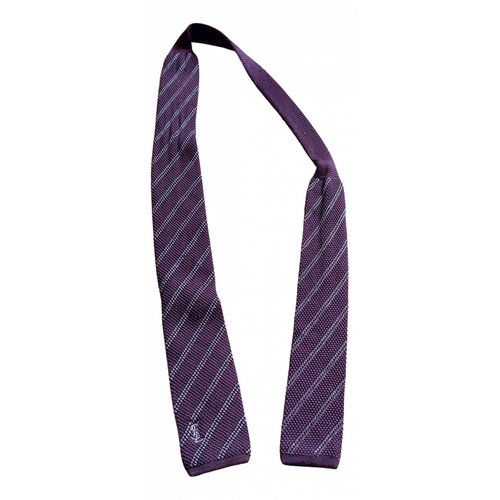 Pre-owned Saint Laurent Tie In Purple