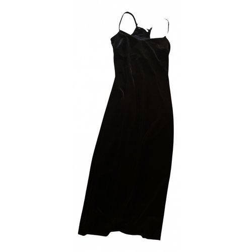 Pre-owned Patrizia Pepe Velvet Mid-length Dress In Black