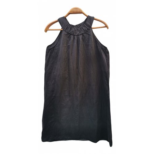 Pre-owned Hugo Boss Silk Mid-length Dress In Anthracite