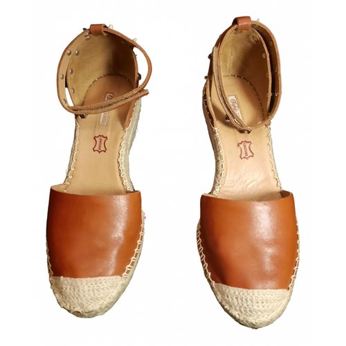 Pre-owned Buffalo Leather Espadrilles In Brown