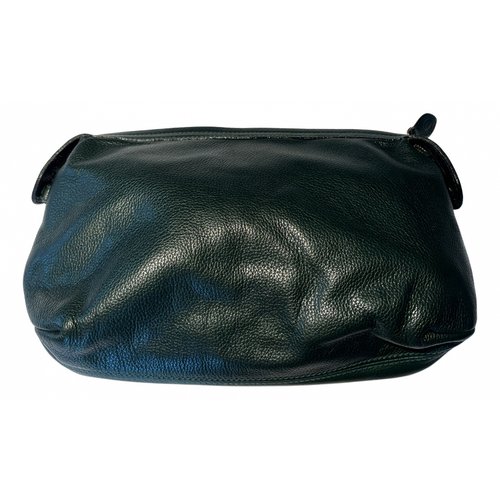 Pre-owned Trussardi Leather Clutch Bag In Green