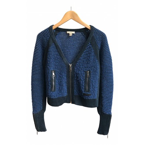 Pre-owned Burberry Linen Cardigan In Blue