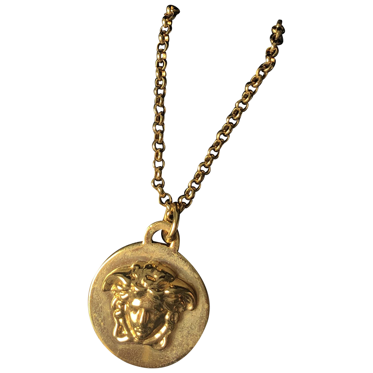 Pre-owned Versace Medusa Necklace In 