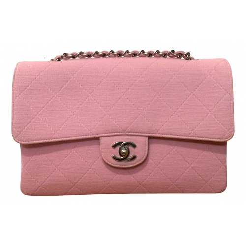 Pre-owned Chanel Timeless/classique Cloth Crossbody Bag In Pink