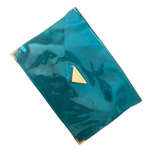 Pre-owned Fornarina Clutch Bag In Turquoise
