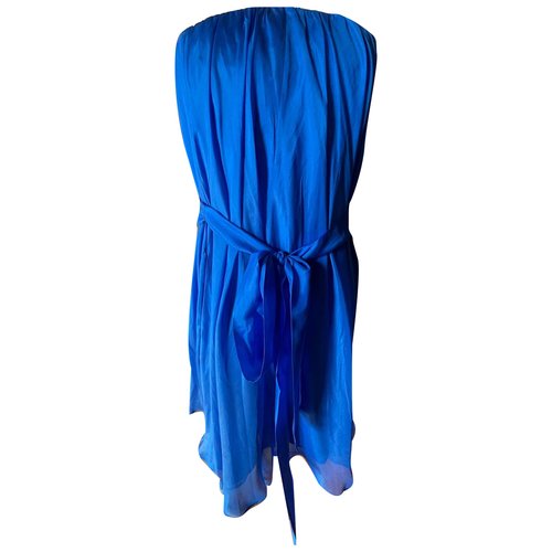 Pre-owned La Perla Silk Mid-length Dress In Blue