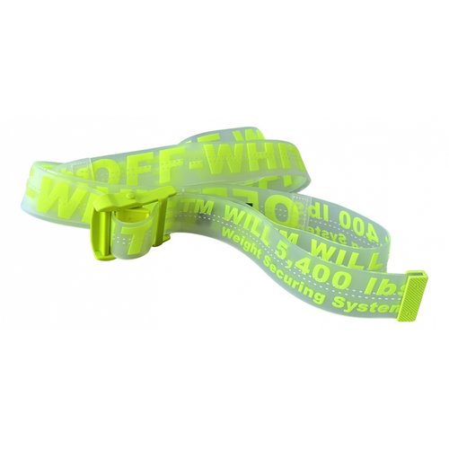 Pre-owned Off-white Belt In Green