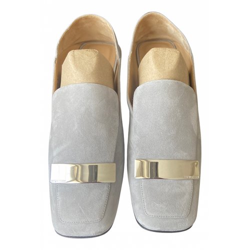 Pre-owned Sergio Rossi Flats In Grey