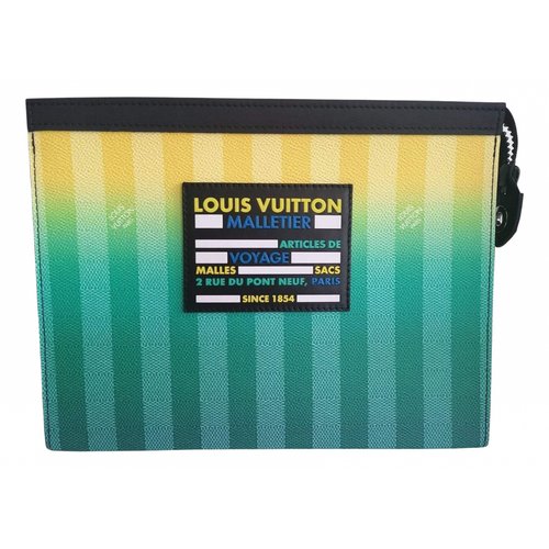 Pre-owned Louis Vuitton Pochette Voyage Small Bag In Green