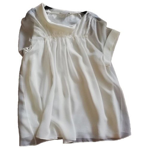 Pre-owned Lanvin Silk Blouse In White