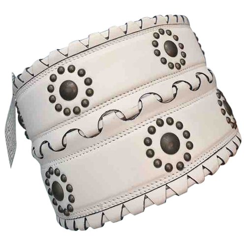 Pre-owned Alaïa Leather Belt In White