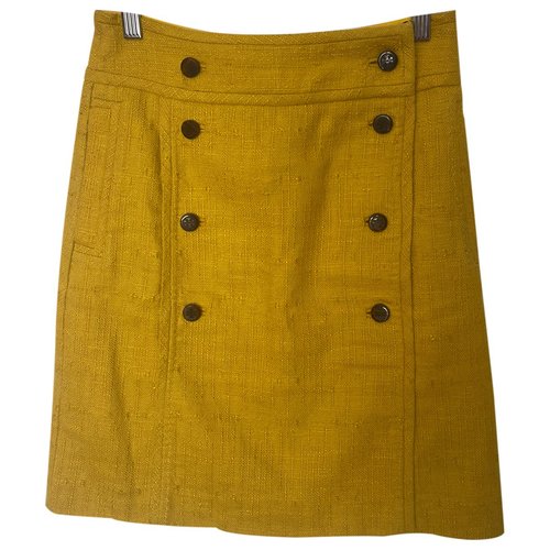 Pre-owned Tory Burch Mid-length Skirt In Yellow
