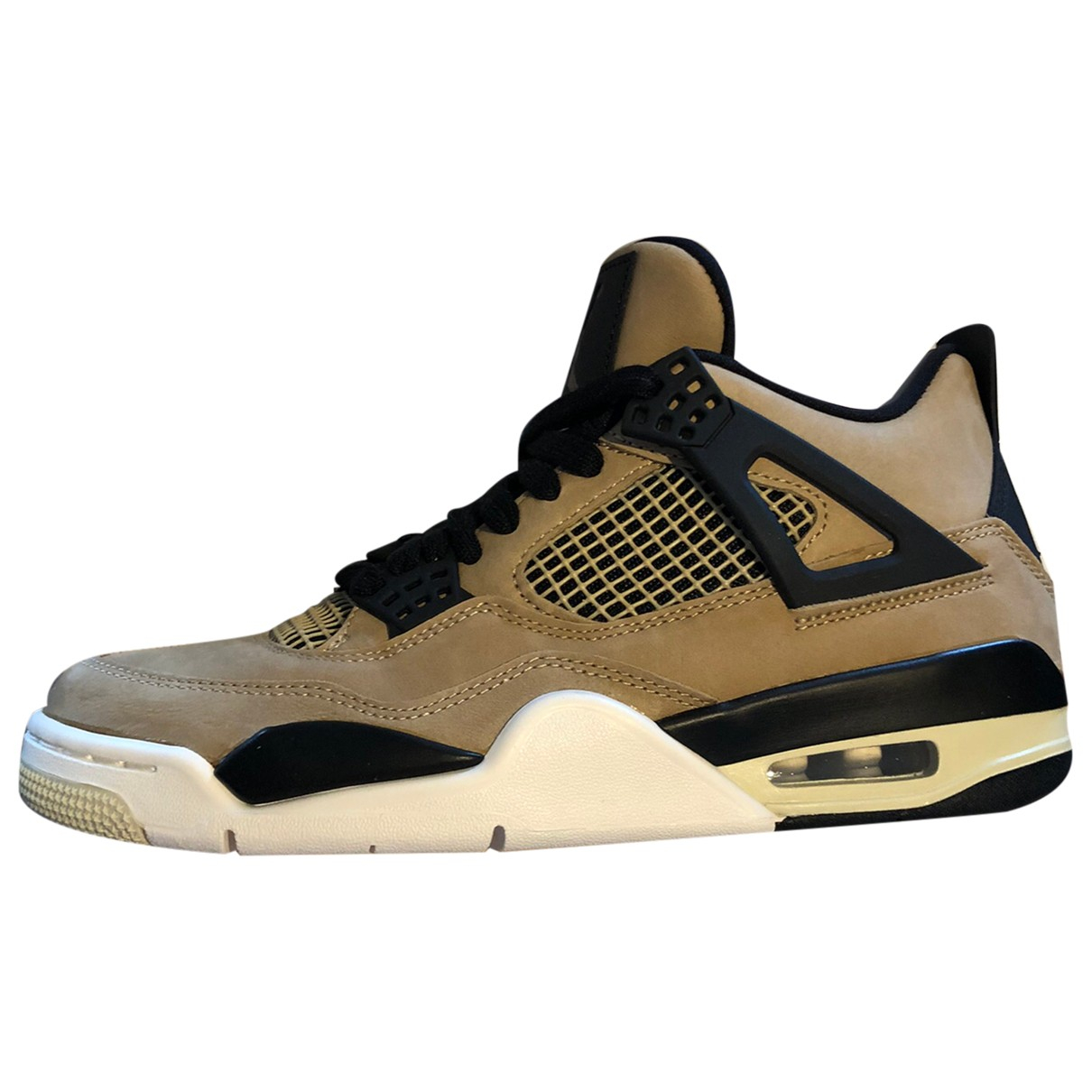 Pre-owned Jordan 4 Leather Trainers In Camel | ModeSens