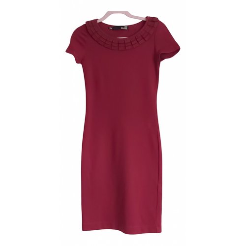 Pre-owned Moschino Love Mid-length Dress In Burgundy
