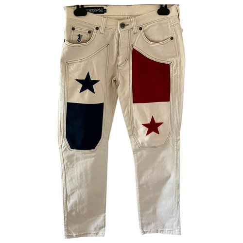 Pre-owned Jeckerson Straight Pants In Ecru