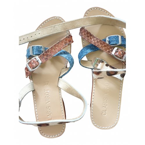 Pre-owned Claris Virot Leather Sandal In Multicolour