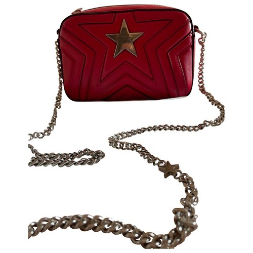 Pre-owned Stella Mccartney Stella Star Vegan Leather Handbag In Red