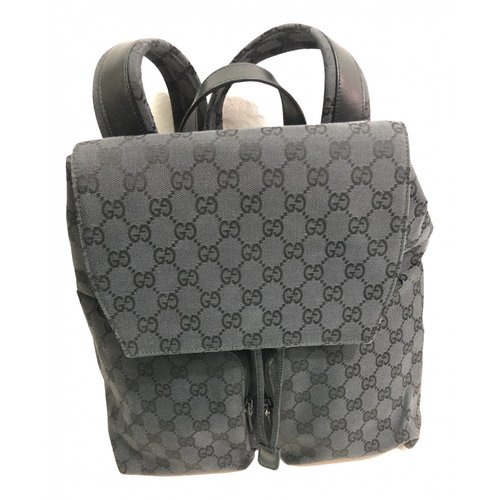 Pre-owned Gucci Neo Vintage Cloth Backpack In Grey