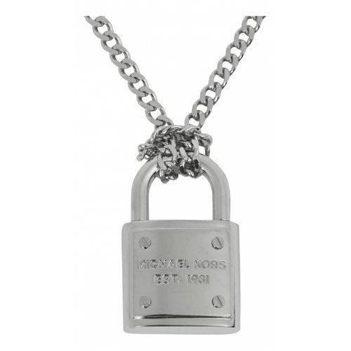 Pre-owned Michael Kors Necklace In Silver