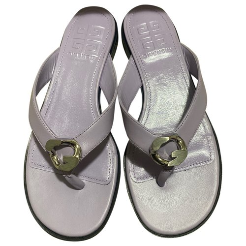 Pre-owned Givenchy Leather Sandals In Purple