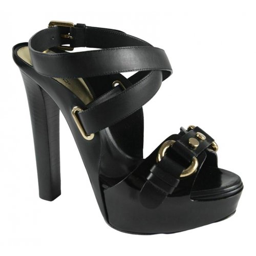 Pre-owned Dsquared2 Leather Sandal In Black