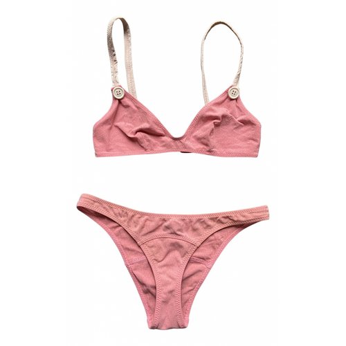 Pre-owned Lisa Marie Fernandez Two-piece Swimsuit In Pink