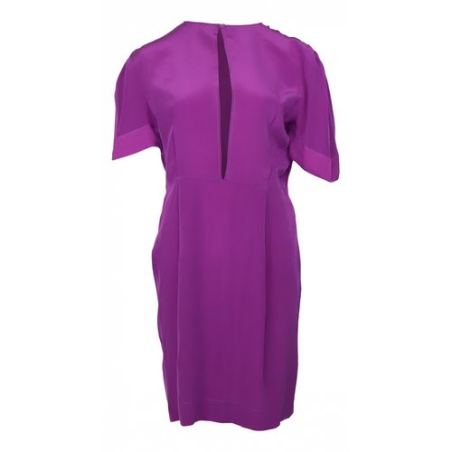 Pre-owned Stella Mccartney Silk Mid-length Dress In Purple