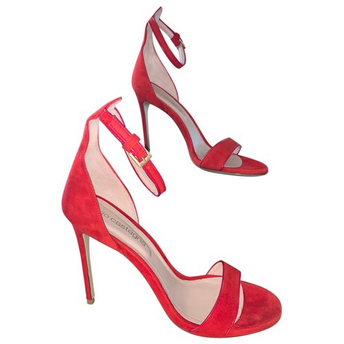 Pre-owned Aldo Castagna Sandals In Red