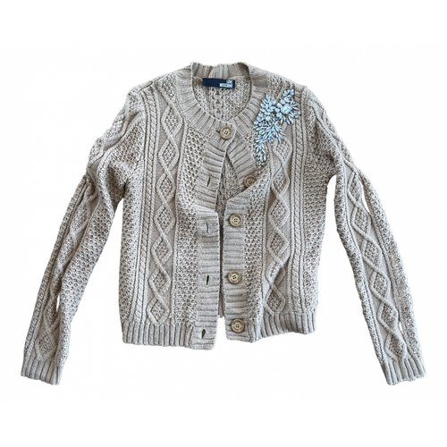 Pre-owned Moschino Love Wool Cardigan In Beige