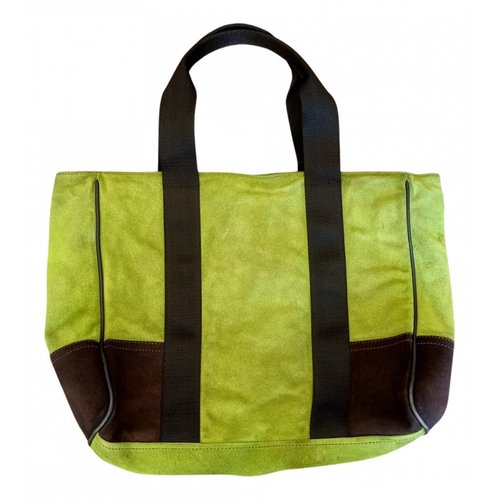 Pre-owned Prada Velvet Handbag In Green
