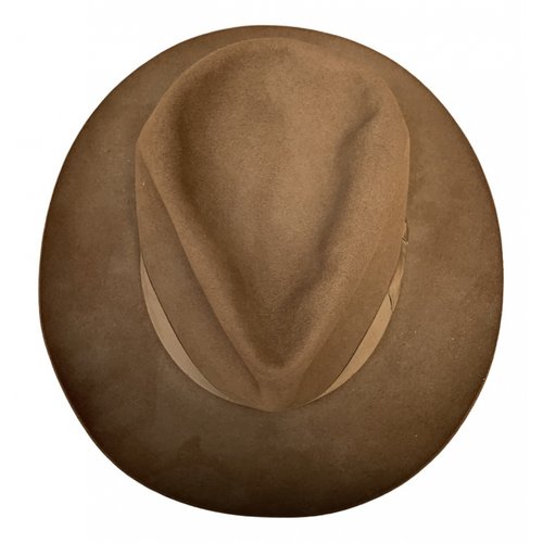 Pre-owned Borsalino Cashmere Hat In Brown