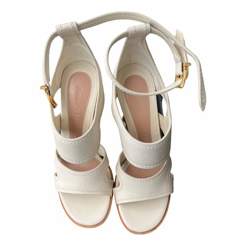 Pre-owned Alexander Mcqueen Leather Sandal In White