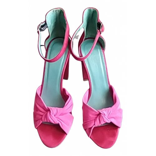 Pre-owned Alberto Guardiani Leather Sandals In Pink